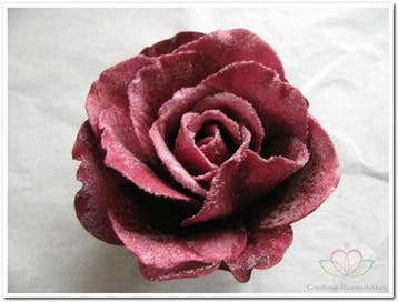 Foamroos Sophie Snow Burgundy 15 cm Doos 12 stuks, Ophalen of Verzenden, Nieuw