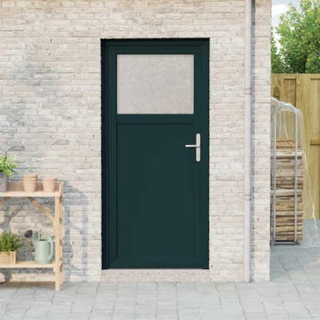 vidaXL Zij-ingangsdeur 88 x 198 cm PVC Antraciet, Verzenden, Nieuw
