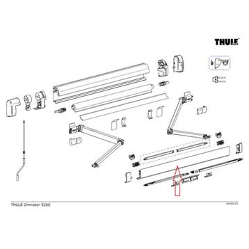 Thule Lead Rail 5200 3.50 Wit, Ophalen of Verzenden, Nieuw, Thule