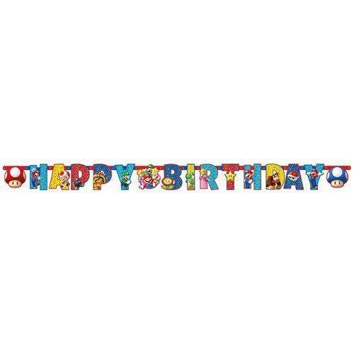 Letterslinger Mario Happy Birthday, Hobby en Vrije tijd, Feestartikelen, Feestartikel, Nieuw, Verzenden