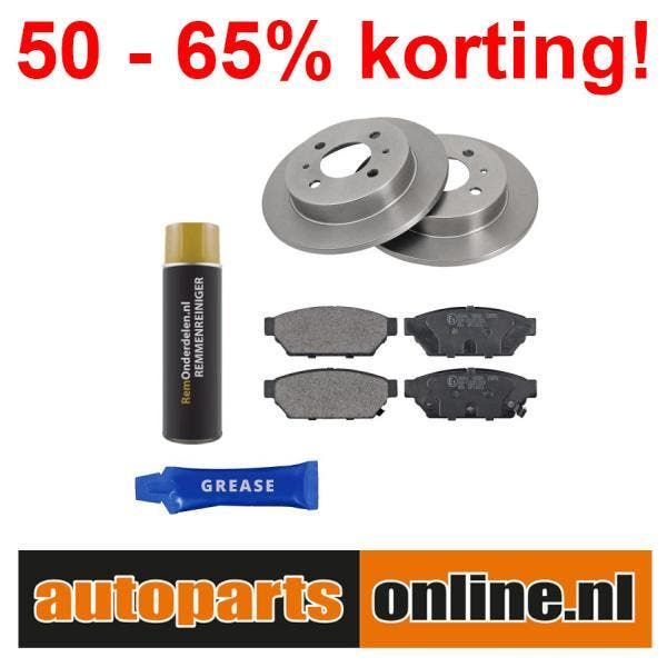 Remschijven + Remblokken Mitsubishi Colt achterzijde, Auto-onderdelen, Besturing, Nieuw, Mitsubishi, Verzenden