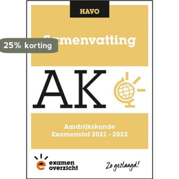 ExamenOverzicht - Samenvatting Aardrijkskunde HAVO, Verzenden, Zo goed als nieuw, ExamenOverzicht