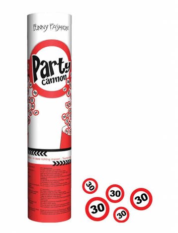 Confetti shooter 20cm traffic 30 jaar, Ophalen of Verzenden, Nieuw