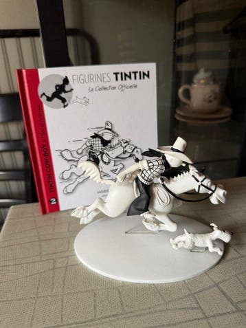 Figurine Moulinsart N&B - HS - Tintin Cow-Boy à Cheval et, Nieuw