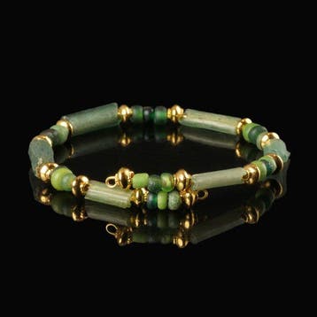 Oud-Romeins Bracelet, met Romeinse glasparels