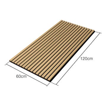 Akoestisch Wandpaneel Vang set van 12 mdf 8,64 m² eiken donk, Verzenden, Nieuw