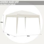 Partytent - Opvouwbaar - 3x3 m - Paviljoen - Easy up - Beige, Verzenden, Zo goed als nieuw