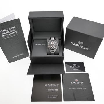 TAG Heuer Carrera Calibre 01 CAR201U-0; Chronograaf Her..., Ophalen of Verzenden, Zo goed als nieuw, Staal, Overige merken