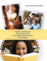 Statistical Methods for the Social Sciences:, 9781292021669, Verzenden, Zo goed als nieuw, HBO