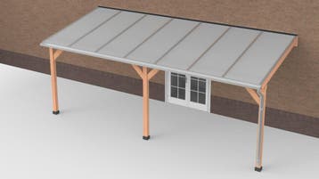 Douglas Terrasoverkapping Polycarbonaat Opaal Geschaafd 700, Tuin en Terras, Nieuw