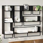 vidaXL Wandplankenset 6 pcs Zwart Eiken 100 x 25 x 30 cm, Verzenden, Nieuw
