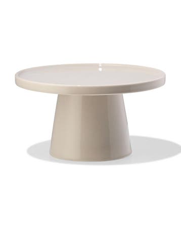 HEMA Taartplateau Ø18cm Knap new bone china grijs, Verzenden, Nieuw