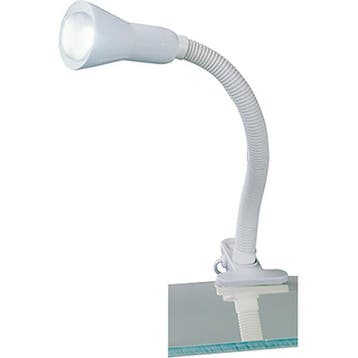 LED Klemlamp - Trion Fexy - E14 Fitting - Glans Wit -, Huis en Inrichting, Lampen | Tafellampen, Ophalen of Verzenden, Nieuw, Kunststof