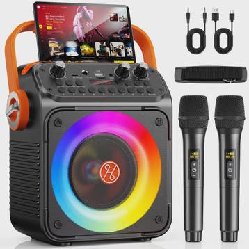 T35 Karaoke Bluetooth Speaker met Dubbele Microfoons en Lich, Audio, Tv en Foto, Home Cinema-sets, Verzenden, Nieuw