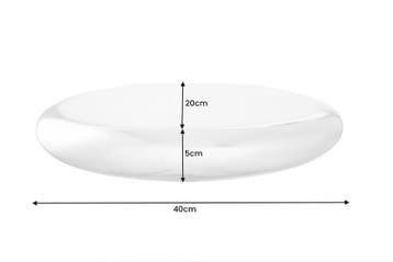 Modern design wandplank TEAR 40cm zilver aluminium - 20405, Ophalen of Verzenden, Nieuw