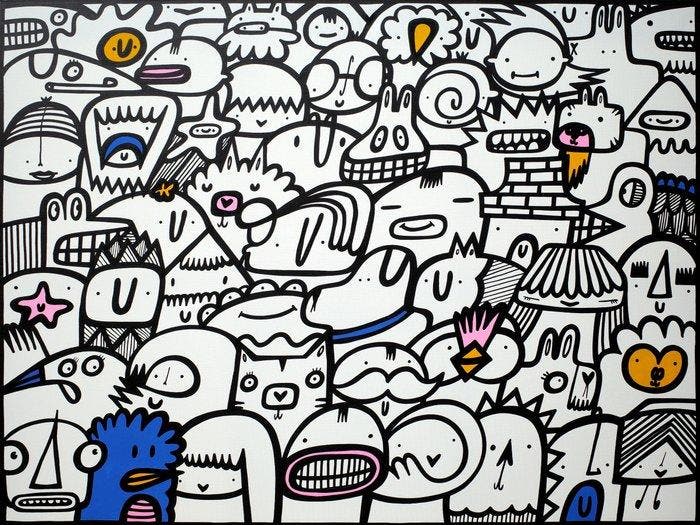Kev Munday - The Blue Bird, Antiek en Kunst, Kunst | Schilderijen | Modern