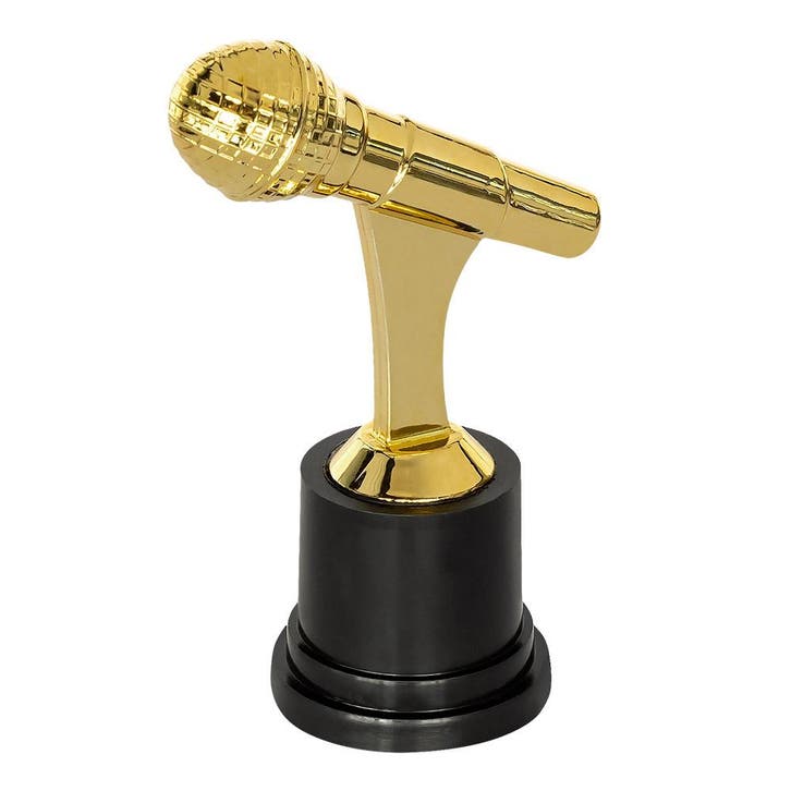 Gouden Microfoon trofee, Hobby en Vrije tijd, Feestartikelen, Nieuw, Ophalen of Verzenden
