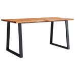 Eettafel Acaciahout 160x80cm | Retourdeal 60% Korting, Huis en Inrichting, Tafels | Eettafels, Nieuw, Vijf personen of meer, Industrieel