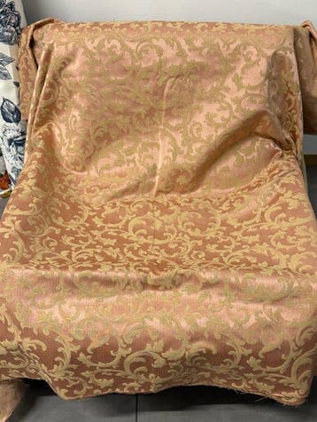 Damast Jacquardweefsel “Royal Blush” – Poederroze & Antiek