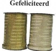 Krullint Cadeaulint Gefeliciteerd Goud 10 mm rol, Ophalen of Verzenden, Nieuw