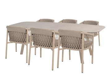 4 Seasons Outdoor Allora tuinset latte met Manolo tafel met, Ophalen of Verzenden, Nieuw