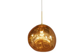 Hanglamp LIQUID DIAMOND 35cm glas goud - 46017, Ophalen of Verzenden, Nieuw