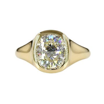 Ring - 14 karaat Geel goud - 2.03ct. tw. Diamant (Lab-grown), Nieuw