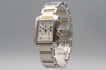 Cartier - Tank Française Chronoflex - 2303 - Heren -, Nieuw