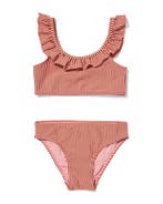HEMA Kinderbikini seersucker strepen donkerroze, Verzenden, Nieuw