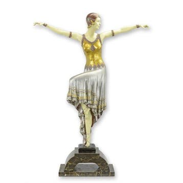 sculptuur, A Luxury Bronze Sculpture of a Dancer – High-End