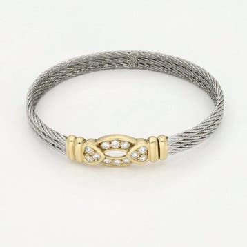 Fred - Armband - 18 karaat Geel goud, Staal Diamant, Sieraden, Tassen en Uiterlijk, Armbanden, Nieuw