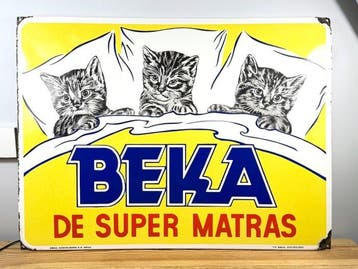 Emaille plaat - BEKA - De Super Matras - Emaille