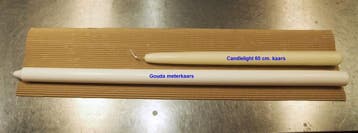 Meterkaars van 60 cm. lang., Ophalen of Verzenden, Kaars, Was, Nieuw