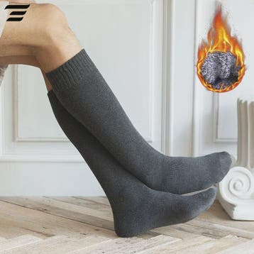 6 Paar Heren Kniehoge Thermosokken - Warm & Dik - Compressie, Verzenden, Nieuw