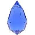 1x Preciosa Kristal Druppel klein 10mm Saphire (Bedels), Ophalen of Verzenden, Nieuw, Kraal