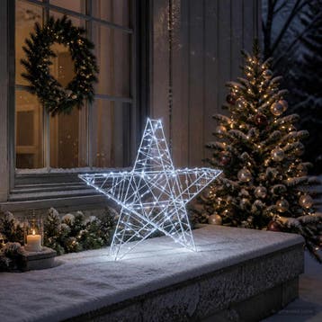 vidaXL 3D-kerstster 120 LEDs Koel wit 55 x 53,5 x 10 cm, Verzenden, Nieuw