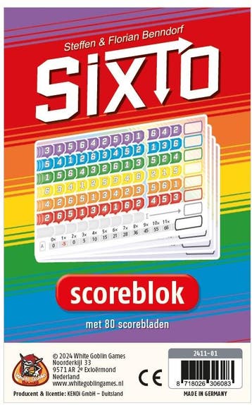 Sixto Scorebloks | White Goblin Games - Spelonderdelen, Verzenden, Nieuw