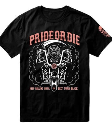 PRiDE or Die T-Shirt Keep on Rolling Zwart, Ophalen of Verzenden, Nieuw