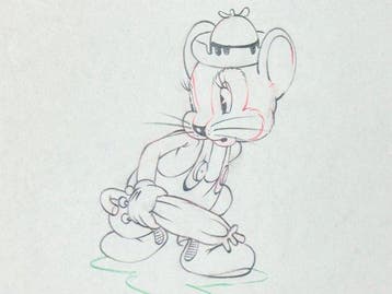 Walt Disney - Abner Countrymouse Animatietekening - The, Nieuw