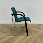 Thonet S320 vergaderstoel / stapelstoel, groen - zwart, Gebruikt, Zwart, Ophalen of Verzenden, Eén