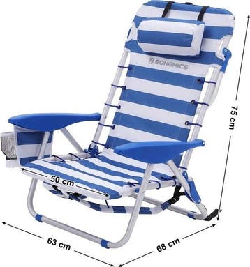 Strandstoel, campingstoel, inklapbaar, met schouderriem,, Verzenden, Nieuw