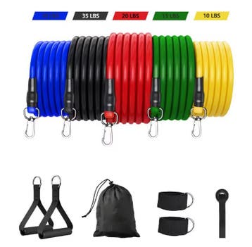 Resistance Band Set met Handgrepen Home Gym Krachttraining, Verzenden, Nieuw