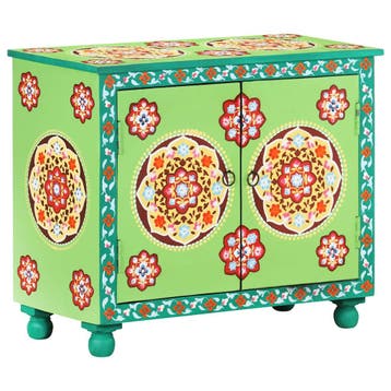 vidaXL Dressoir handgeschilderd 70x35x60 cm mangohout, Verzenden, Nieuw, 50 tot 100 cm, 25 tot 50 cm
