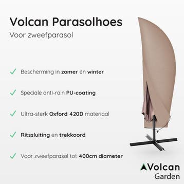2dekans | Volcan Parasolhoes voor Zweefparasol - Zonder Stok, Ophalen of Verzenden, Zo goed als nieuw