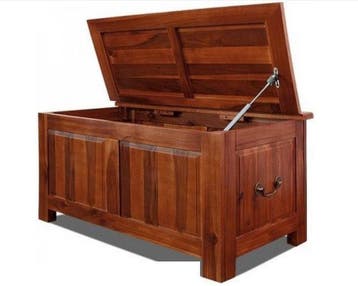 Opbergkist Dekenkist Bruin Acaciahout 85x44x48cm (Meubelen), Verzenden