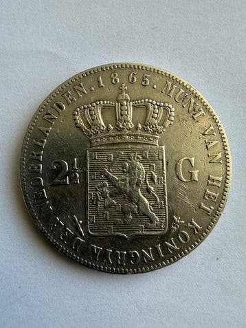 Nederland. Willem III. 2 1/2 Gulden 1863
