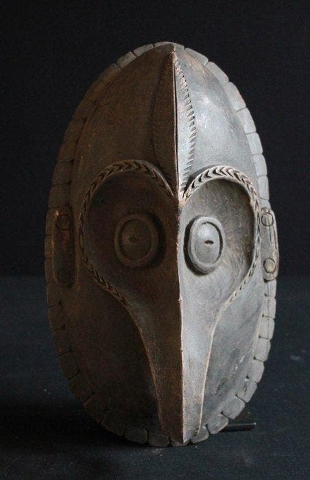 Vooroudermasker uit het dorp Angoram - Papoea-Nieuw-Guinea, Antiek en Kunst, Kunst | Niet-Westerse kunst