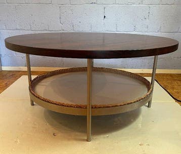 Salontafel - Hout, Metaal, Rattan