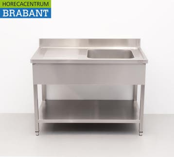 HCB RVS Spoeltafel spoelbak rechts 120 x 70 cm Horeca, Ophalen of Verzenden, Nieuw in verpakking