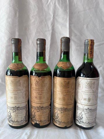 1962 Marqués de Riscal Reserva - Rioja Reserva - 4 Flessen, Nieuw